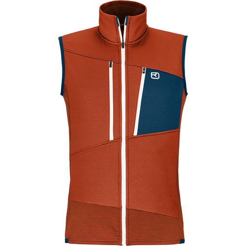 Ortovox Fleece Grid Weste Herren clay orange