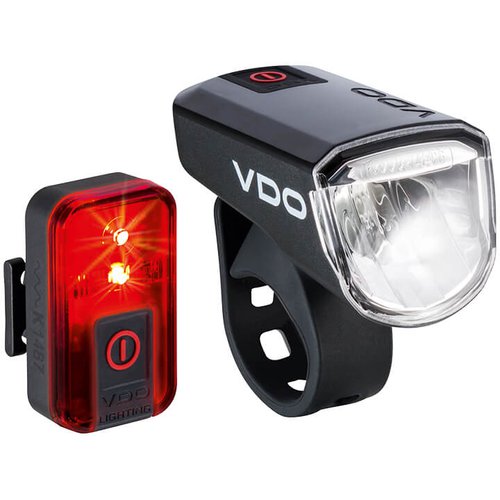 VDO Beleuchtungsset ECO Light M30+Red, Fahrradlicht, Fahrradzubehör