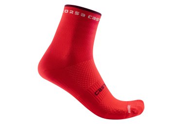 Castelli rosso corsa 11 damen socken rot