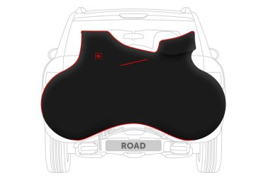 Velosock black e road bike cover standard black red