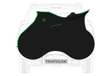 Velosock black e triathlon bike cover durable   water repellent black green