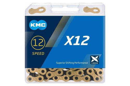 KMC X12 Kette 12-fach 126 Glieder Schwarz - Gold
