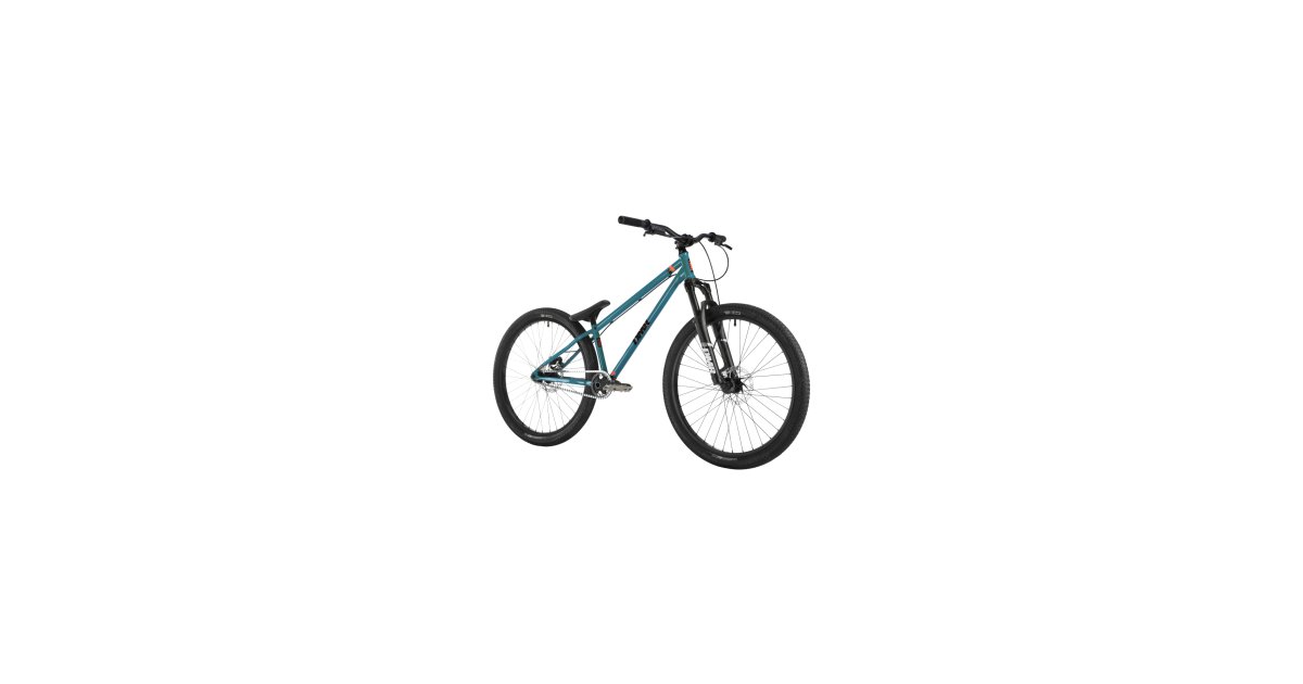 a blue dirt bike