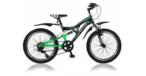 Ty-Trade 20 Zoll Kinderfahrrad MTB Mountainbike Fully 6 Gang Cascade Grün grün
