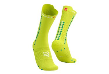 Compressport pro racing socks v4 0 bike gelb
