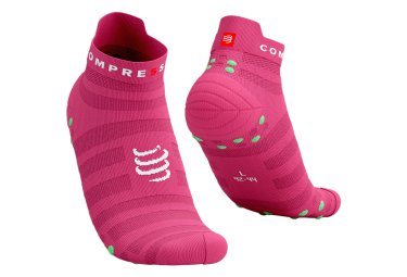 Compressport pro racing socks v4 0 ultralight run low pink