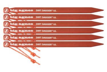 Big Agnes 6er set dirt dagger ul 7 5   orange