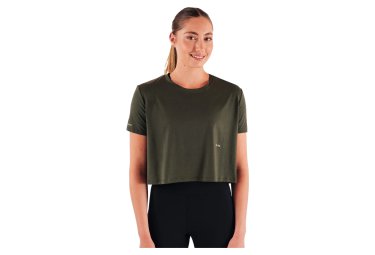 Circle running smooth operator crop top khaki