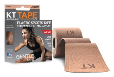 Kt Tape gentle tape vorgeschnitten 5x25 cm  20 stuck  beige