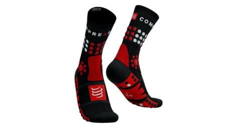 Compressport trekking socks schwarz rot weis