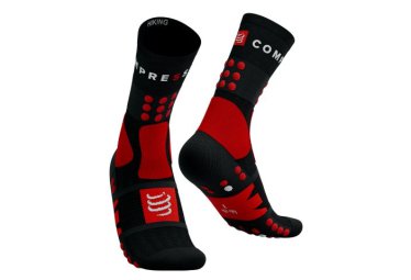 Compressport hiking socks schwarz rot weis