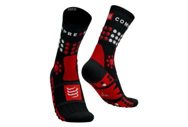 Compressport trekking socks schwarz rot weis
