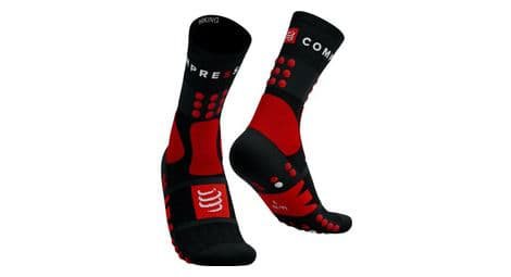 Compressport hiking socks schwarz rot weis