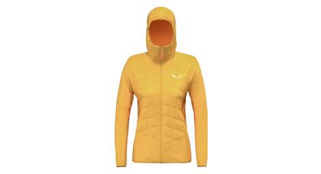 Salewa kapuzenjacke damen ortles hybrid tirolwool gelb