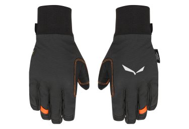 Salewa lange handschuhe ortles durastretch merino schwarz