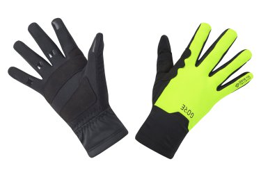 Gore Wear lange unisex handschuhe gore tex infinium mid schwarz gelb