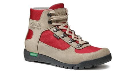 Asolo damen wanderschuhe supertrek gore tex beige rot