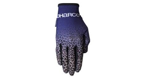 Dharco lange damenhandschuhe race violet leopard
