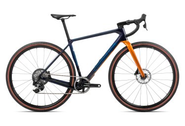 Orbea gravel bike terra m21eteam 1x sram force xplr etap axs 12v 700 mm blau carbon view orange leo 2023