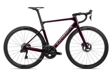 Orbea orca m10iltd pwr rennrad shimano dura ace di2 12s 700 mm rotwein carbon raw grey 2023