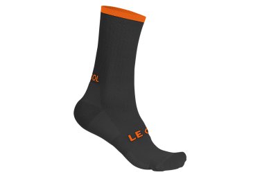 Le Col socken aus technischer wolle grau orange