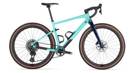 BMC gravel bike urs 01 three sram force etap axs   x0 eagle axs 12v 700 mm blau grun minty aqua 2024