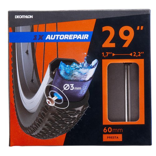 DECATHLON Fahrradschlauch 29 × 1,7/2,2 selbstreparierend französisches Ventil 60 mm