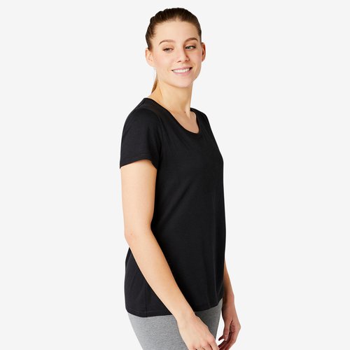 Domyos T-Shirt Damen Regular - 500 schwarz