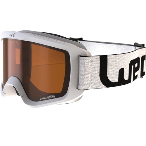 WEDZE Skibrille Snowboardbrille G 140 S3 Schönwetter Kinder/Erwachsene weiss