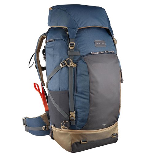FORCLAZ Reiserucksack Herren Backpacking - Travel 500 - 70 L blau