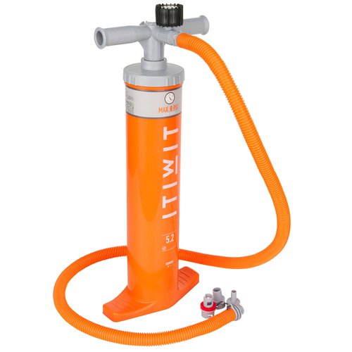 Itiwit Pumpe Kajak Doppelhub 8 PSI 2 × 2,6 L - orange