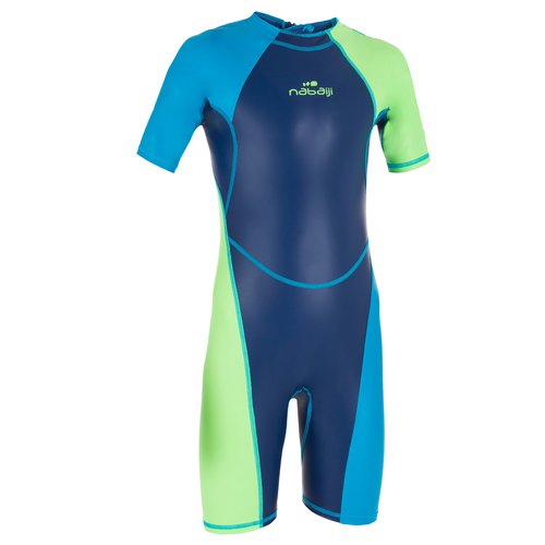 NABAIJI Schwimmanzug Shorty Thermo 100 Kloupi Jungen blau/grün