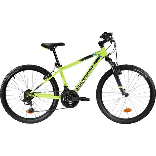 Rockrider Mountainbike Kinderfahrrad 24 Zoll Rockrider ST 500 neongelb