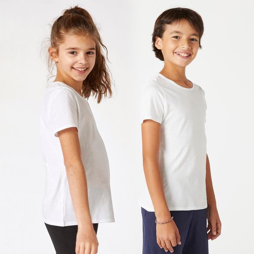 Domyos T-Shirt Unisex Baumwolle Kinder - 100 weiss