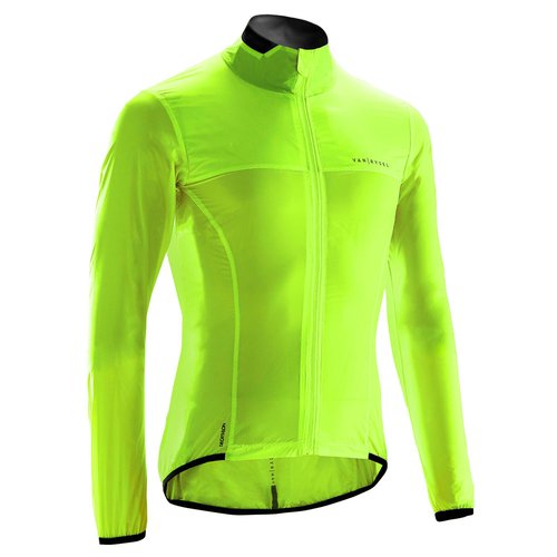 Van Rysel Windjacke langarm Rennrad Racer ultralight Herren gelb