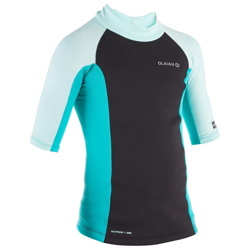 OLAIAN Thermo-Shirt mit UV-Schutz kurzarm Neopren Kinder mintgrün