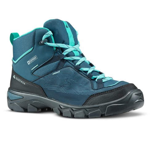 Quechua Wanderschuhe MH120 halbhoch wasserdicht Kinder Gr. 35–38 türkis
