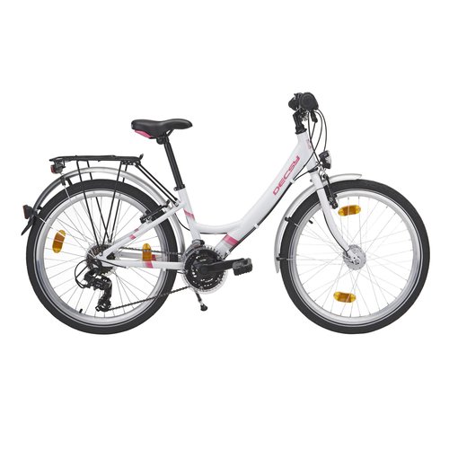 Decathlon Kinderfahrrad 24 Zoll Decsy Wave weiß/pink