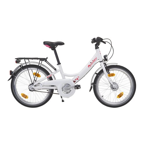 Decathlon City Bike Kinderfahrrad 20 Zoll Decsy Wave weiß/pink