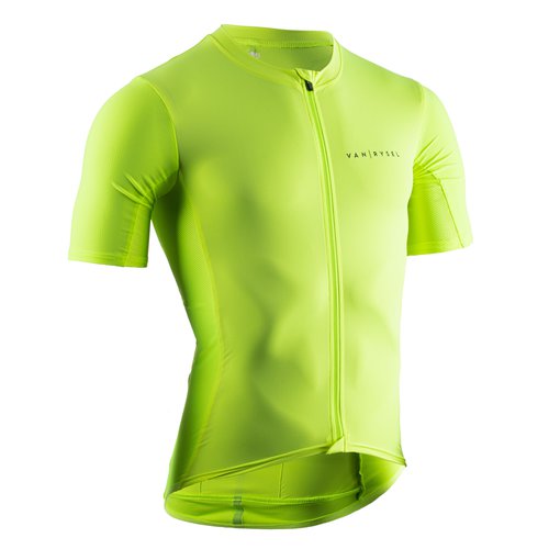VAN RYSEL Fahrradtrikot Rennrad kurzarm Neo Racer Herren neongelb
