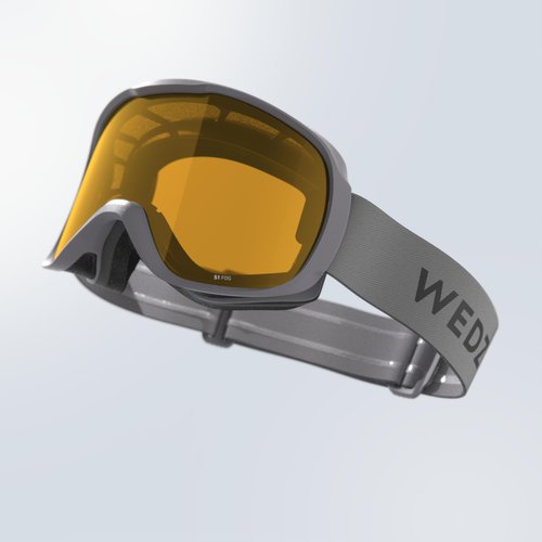 WEDZE Skibrille Snowboardbrille G 500 S1 Schlechtwetter Erwachsene/Kinder grau
