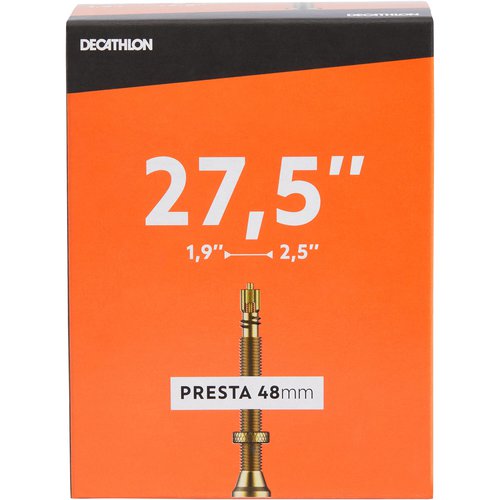 Decathlon Fahrradschlauch 27,5 Zoll × 1,9/2,5 französisches Ventil (Presta) 48 mm