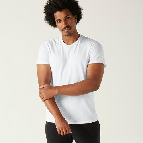 NYAMBA T-Shirt Regular Fitness Sportee 100 % Baumwolle Herren weiss