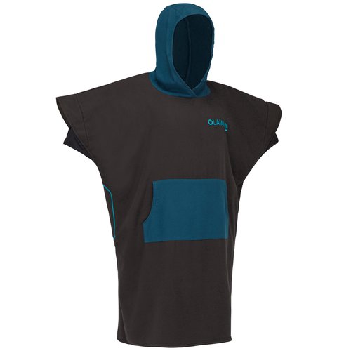 Olaian Surf-Poncho 500 Erwachsene schwarz