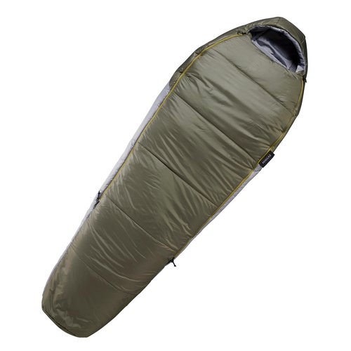 Forclaz Mumienschlafsack koppelbar - Trek500 light 0°C Kunstfaser grün