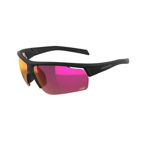 Van Rysel Fahrradbrille Perf 100 High Definition Kategorie 3 Damen/Herren schwarz