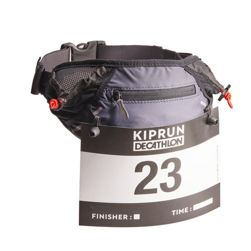 KIPRUN Trinkgürtel Laufen mit Halterung für 2 Flaschen 250 ml + Startnummer