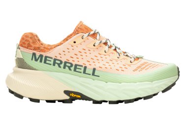 Merrell agility peak 5 damen trailrunning schuhe orange hellgrun
