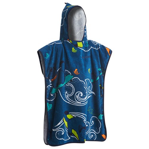OLAIAN Surf-Poncho 500 Kinder mit 110–135 cm Sky