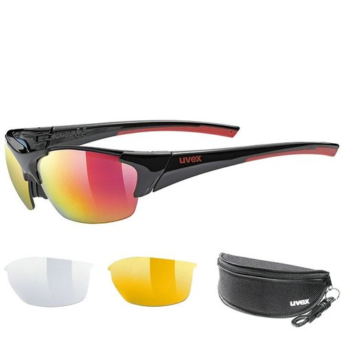Uvex Brillenset Blaze III 2024, Unisex (Damen / Herren), Fahrradbrille, Fahrradz
